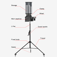 Robot de badminton portable programmable Jeberly JE38 pour entraînement à domicile et en club, entraîneur individuel, lanceur de balles, capacité de balles réglable, ABS