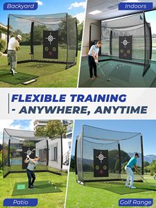 Cage de frappe de golf robuste avec filet d'entraînement double couche et toile cible pour jardin, intérieur et extérieur - Product Image 5