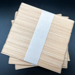 Wooden Snack Sticks Food Grade Biodegradable Healthy Ice Cream Sticks 93mm