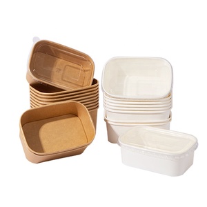 Fiambrera <span class=keywords><strong>de</strong></span> papel Kraft desechable para restaurante, fiambrera estampada personalizada para entrega en restaurante, para pollo tostado - Product Image 5