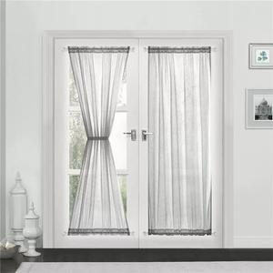 Cortinas de Tubo de Diseño Vintage, Protección Privada para Puertas y Ventanas, Varilla de Tornillo, Cortinas Coreanas Modernas Inspiradas en Hilos Elásticos - Product Image 5