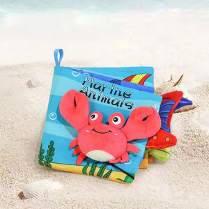 Libros de Tela Coloridos con Diseño de Cangrejo y Escarabajo, Juguetes de Tela Suave para Bebés, Libros Educativos Interactivos para el Entrenamiento Sensorial y la Coordinación Mano-Ojo - Product Image 3