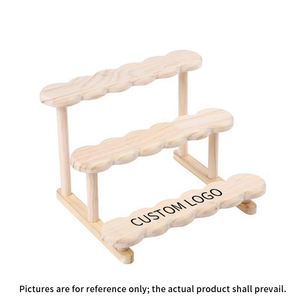 Support à cupcakes et à poupées en bois, présentoir à dessert à plusieurs niveaux pour les petites décorations artisanales - Product Image 4