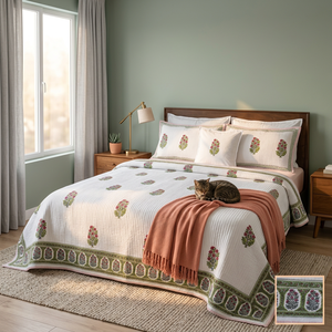 Parure de lit 3 pièces en coton 100% premium, imprimé floral, 200 fils/cm², luxe léger, draps durables, vente en gros, fabricant OEM - Product Image 1