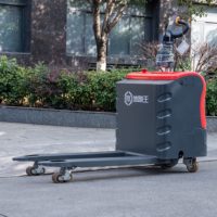 Transpalette électrique à conducteur sur pied 2 tonnes Running King RK29 avec batterie au lithium pour entrepôt