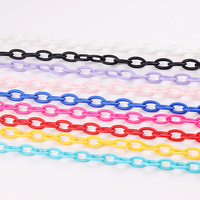 Chaîne en plastique pour la fabrication de bijoux, en plastique, accessoires pour bricolage, collier, Bracelet, fait à la main, 1 mètre
