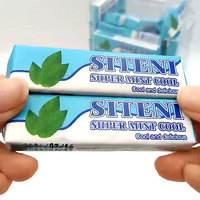 Chewing-gum rectangulaire à la menthe verte, garniture menthe poivrée, doux et moelleux, vente en gros OEM, super menthe