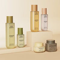 Emballage de conteneur cosmétique de luxe coloré de forme unique, flacon vide en verre personnalisé pour crème de soin de la peau, lotion, sérum, huile avec pompe