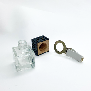 JIHUA JH-2673 Black Gold Silver Lid Essential Oil <strong>Car</strong> <strong>Diffuser</strong> Bottles Vent Clip Empty Glass Air Fragrance <strong>Car</strong> Perfume Bottle - Product Image 2