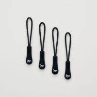 Glissière de fermeture éclair personnalisable en direct d'usine, tire-cordon en silicone durable pour accessoires vestimentaires, fabriqué en PU PVC
