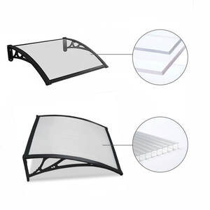 Fenêtres modernes en polycarbonate, abri contre la pluie pour fenêtre, auvent, pergola, gazebo ou pavillon, porte d'entrée - Product Image 4