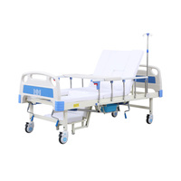 Lit de soins manuel à cinq fonctions pour personnes âgées et patients paralysés, avec matelas et barrières de lit, vente en gros du fabricant