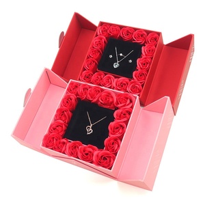 Caja de Regalo con Collar y 16 Rosas Eternas Preservadas, Joyería con Rosas, Regalo para Cumpleaños, <span class=keywords><strong>San</strong></span> Valentín, Día de la Madre 2026 - Product Image 3