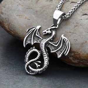 Yunnique – pendentif Dragon en argent tibétain pour hommes, collier de style Viking en forme d'animal, chaîne de pull, bijoux cadeau - Product Image 2