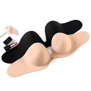 Vendita calda di Qualità di Hight Donna Autoadesivo Del Silicone backless senza bretelle Invisibile reggiseno Con Il Tasto