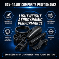 Coque de protection légère en fibre de carbone pour train d'atterrissage de drone industriel