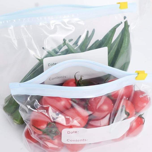 Organisateur de réfrigérateur ODM, sacs refermables à glissière en PE de haute qualité, emballage pour aliments congelés avec panneau d'écriture de date - Product Image 1
