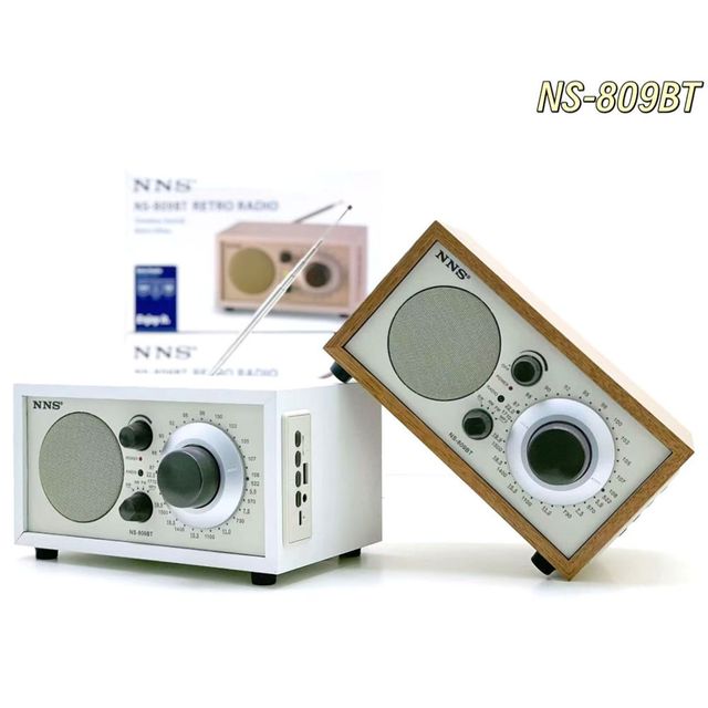 Vintage Wooden Bluetooth Speaker with AM/FM/SW Radio, Wireless BT, USB/TF, Portable Retro Audio for Home,NNS 809BT