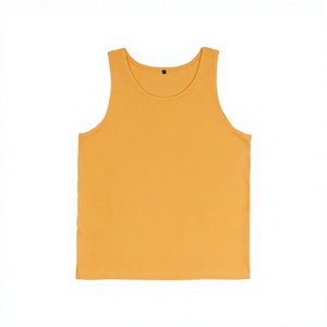 เสื้อกล้ามผู้ชาย ผ้าฝ้าย 100% สีพื้น คอกลม แบบสวมใส่สบาย ทรงเข้ารูป เหมาะสำหรับออกกำลังกาย - Product Image 4
