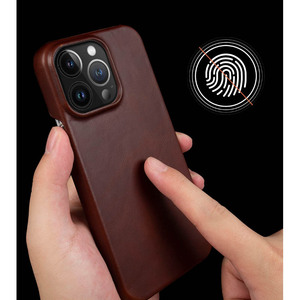 Ốp điện thoại da thật cho iPhone 11 12 13 14 15 16 17 Pro Max, họa tiết sáp dầu chống trơn trượt và chống rơi - Product Image 6