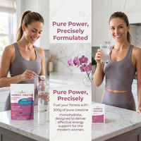 AegleWell Créatine Monohydrate en Poudre pour Femmes Myo-Inositol Collagène Biotine Fer Antioxydant Soutien Équilibre Hormonal Musculaire GMP
