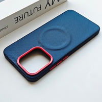 Étui arrière magnétique professionnel en cuir à motif nylon mat pour OnePlus 15 15R 13 13R 13S 13T / Ace 6 Ultra 6 6T 5 Pro / Turbo 6 6V