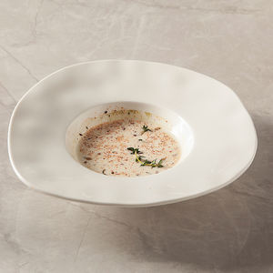 Platos de Cerámica para Ensaladas, Platos Especiales para Restaurantes, Vajilla de Estilo Clásico Francés, Plato con Borde Ondulado, Vajilla para Sopa - Product Image 5