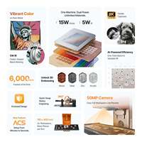 Graveur laser double XTool F2, diode 15W, infrarouge 5W, vitesse élevée 6000 mm/s, caméra 50MP, machine laser portable pour métal, bois, acrylique