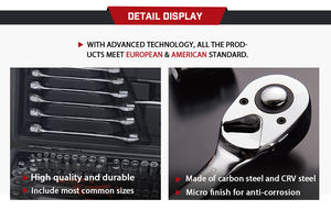 Cheap OEM Stainless Steel 12pcs 1/2 Drive Sae Socket Set - Product Image 6