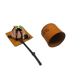 Bamboo Coffee Cup <b>Set</b> With Spoon And Plate Natural Or Carbonized For <b>Tea</b> And Coffee Serving - Product Image 5