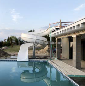 商業アクアパーク機器子供水遊びプライベート裏庭プールスライドグラスファイバースパイラルスライド - Product Image 5