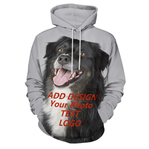 High Quality Custom Logo Lined 100% Cotton Pullover Hoodie Men DTG Embroidered for Terry French Fleece Sweatshirts Coat