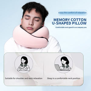 Almohada de Viaje en Forma de U de Espuma Viscoelástica <span class=keywords><strong>para</strong></span> <span class=keywords><strong>Viajes</strong></span> <span class=keywords><strong>Largos</strong></span> en Avión, <span class=keywords><strong>Viajes</strong></span> por Carretera, Oficina y Uso en el Hogar con Soporte de Alta Densidad - Product Image 2