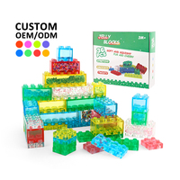 Zhorya - Juego de 36 Bloques de Construcción de Gelatina Blanda, Juguetes Educativos Montessori para Niños, Rompecabezas Sensorial Suave