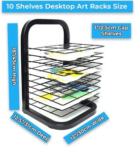 Wholesale Powder Coated Art Drying Rack, 6 Layers Painting Dry Tower, School Art Studio <strong>Drawing</strong> Works Drying <strong>Storage</strong> Rack - Product Image 3