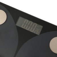 Balance intelligente à capteur haute précision 180 kg, affichage numérique, verre trempé, pour la mesure de l'IMC et de la graisse corporelle, utilisation domestique, salle de bain