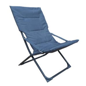 Chaise de patio Chaise de relaxation Chaise longue rembourrée en éponge en acier Chaise longue de loisirs - Product Image 1