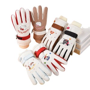 Ski <b>Gloves</b> Women Autumn Winter <b>Warm</b> Cartoon Touchscreen Waterproof Fashion Commuter Student Couple <b>Gloves</b> - Product Image 2