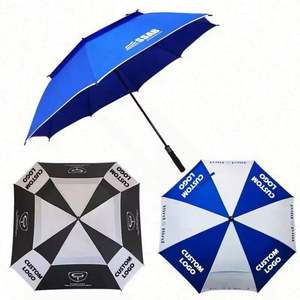 Parapluie de golf promotionnel automatique coupe-vent de haute qualité, grand format, design droit, fonction de suspension, portable, en pongee 190T - Product Image 3