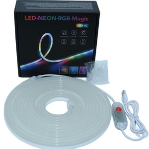 Bande lumineuse LED flexible contrôlée par circuit intégré, synchronisée au son de la musique, lumière néon RGB, application intelligente, lumières colorées pour la <span class=keywords><strong>maison</strong></span> - Product Image 4