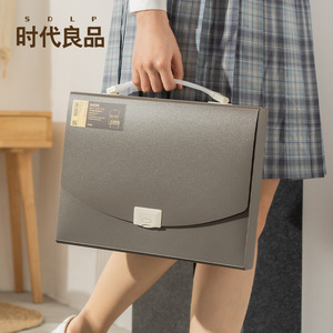 A4 Document Storage Bag PP Plastic Rectangle Office Organizer 10-20L Standing Type Transparent White Khaki Red - Product Image 3
