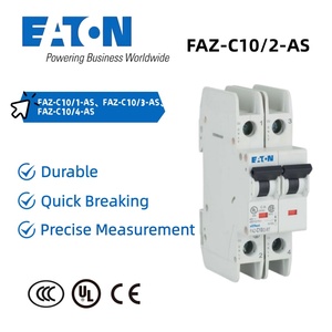 Автоматический выключатель EATON FAZ Series FAZ-C10/2-NA, 2-полюсный, <span class=keywords><strong>10</strong></span>А, C UL CCC, для электроцепей станков - Product Image 1