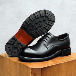 Chaussures Oxford pour hommes britanniques en cuir véritable imperméable, à bout fermé, faites à la main, pour mariage, formelles, décontractées, antidérapantes, avec boucles et sangles - Product Image 2