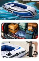 Bateau pneumatique épais en PVC, 2/3/4 places, haute flottabilité, pour la pêche, radeau portable pour sports nautiques sur lac et rivière, vente chaude
