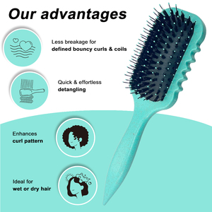 Nuova Spazzola per <span class=keywords><strong>Capelli</strong></span> Ricci 2024 con Setole in Nylon Personalizzate per Donne, per <span class=keywords><strong>Capelli</strong></span> Bagnati o Asciutti - Product Image 4