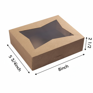 กล่องบรรจุโดนัทแบบแพ็คหลายชิ้น แข็งแรง ทนทาน มีหน้าต่างใสเคลือบด้าน พิมพ์ลายนูน รีไซเคิลได้ ปลอดภัยสำหรับอาหาร เหมาะสำหรับร้านเบเกอรี่ - Product Image 1