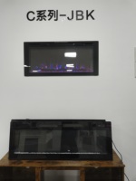 Cheminée électrique 1500W avec télécommande en acier pour maison et hôtel Décoration bois Simulation flamme dans les tailles 42/50/60/72