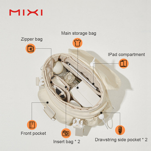 Mixi Designer alla moda da donna per ogni giorno Mochilas da viaggio scuola per il fine settimana zaino morbido impermeabile da donna - Product Image 5