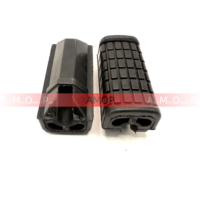 Reposapiés de Motocicleta de Doble Estilo, Agarres de Goma Universales para Modelo Específico, Juego de Cubiertas Antideslizantes para Pedales, Resistentes al Desgaste y a las Vibraciones