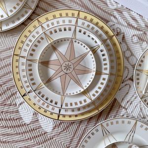 Assiettes à dessert variées en porcelaine à motifs dorés vaisselle en céramique de porcelaine d'os - Product Image 5